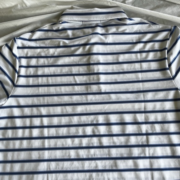 RLX Ralph Lauren Men's XL Blue Stripe Classic Fit Performance Polo Stretch Golf - Picture 8 of 12